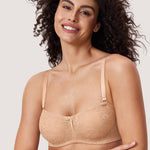 Women's Lace Strapless Bra Rose White
