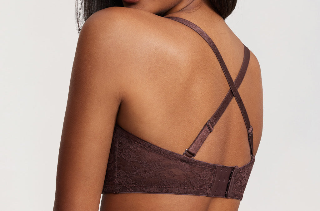 Women's Lace Strapless Bra Hazelnut