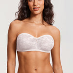 Women's Lace Strapless Bra White