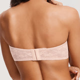Women's Lace Strapless Bra Apricot Pink