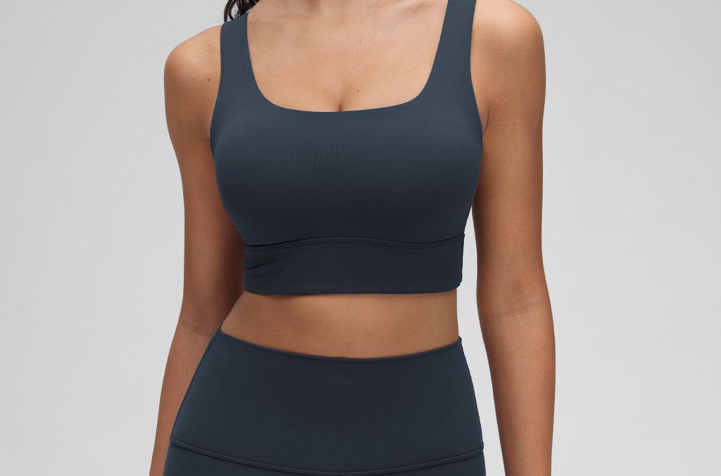 CRZ YOGA Women's U Back Sports Bra True Navy