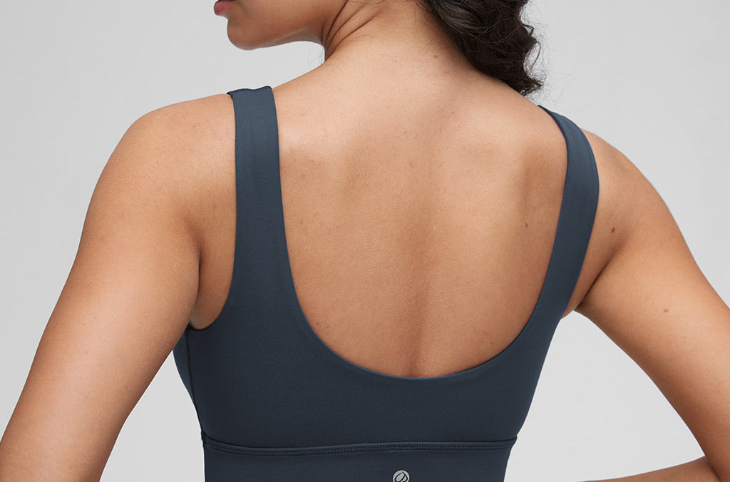 CRZ YOGA Women's U Back Sports Bra True Navy