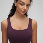 CRZ YOGA Women's U Back Sports Bra Deep Purple