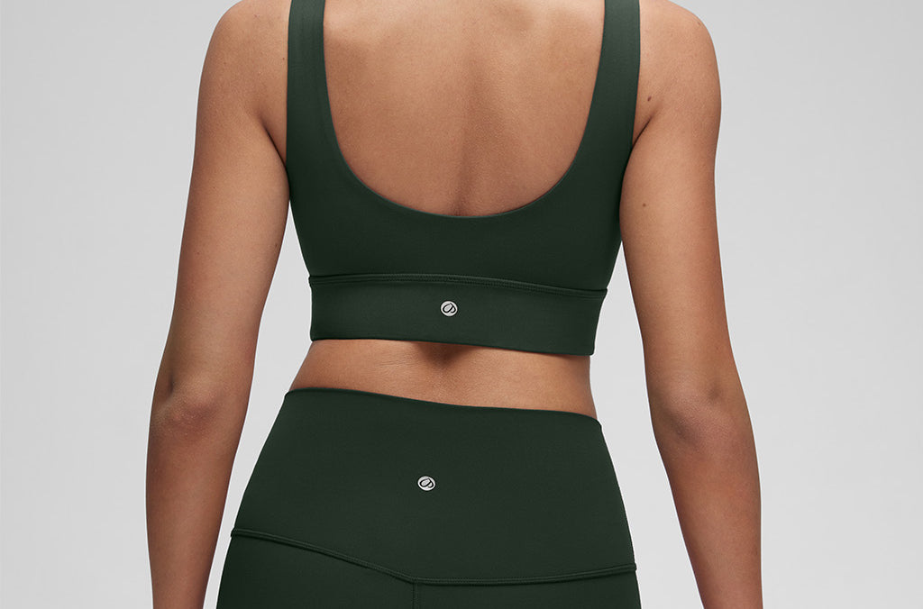 CRZ YOGA Women's U Back Sports Bra Legend Green