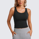CRZ YOGA Women's Double Lined Tank Top French Navy