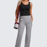 CRZ YOGA Women's Double Lined Tank Top French Navy
