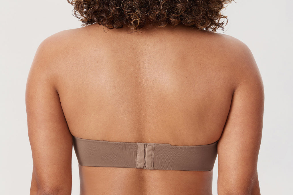 Women's Bandeau Strapless Bra Brown Purple