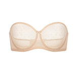 Women's Sexy Mesh Strapless Bra Beige