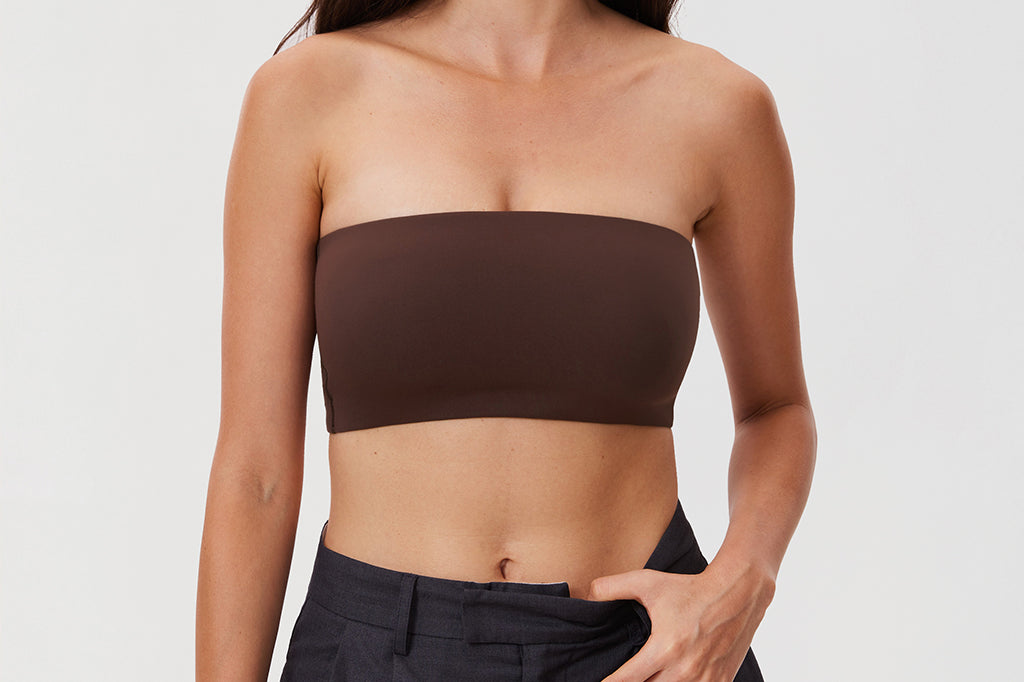 Women's Seamless Bandeau Bra Hazelnut