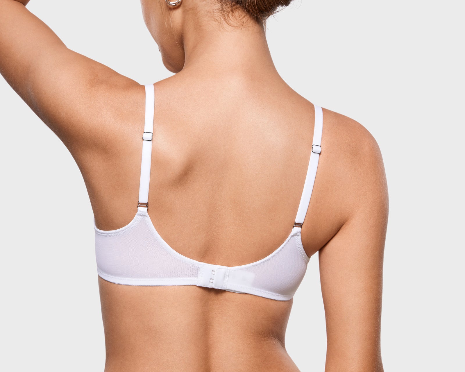 Women's Mesh Plunge Bra White
