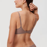 Women's Mesh Plunge Bra Brown Purple