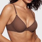 Women's Mesh Plunge Bra Hazelnut