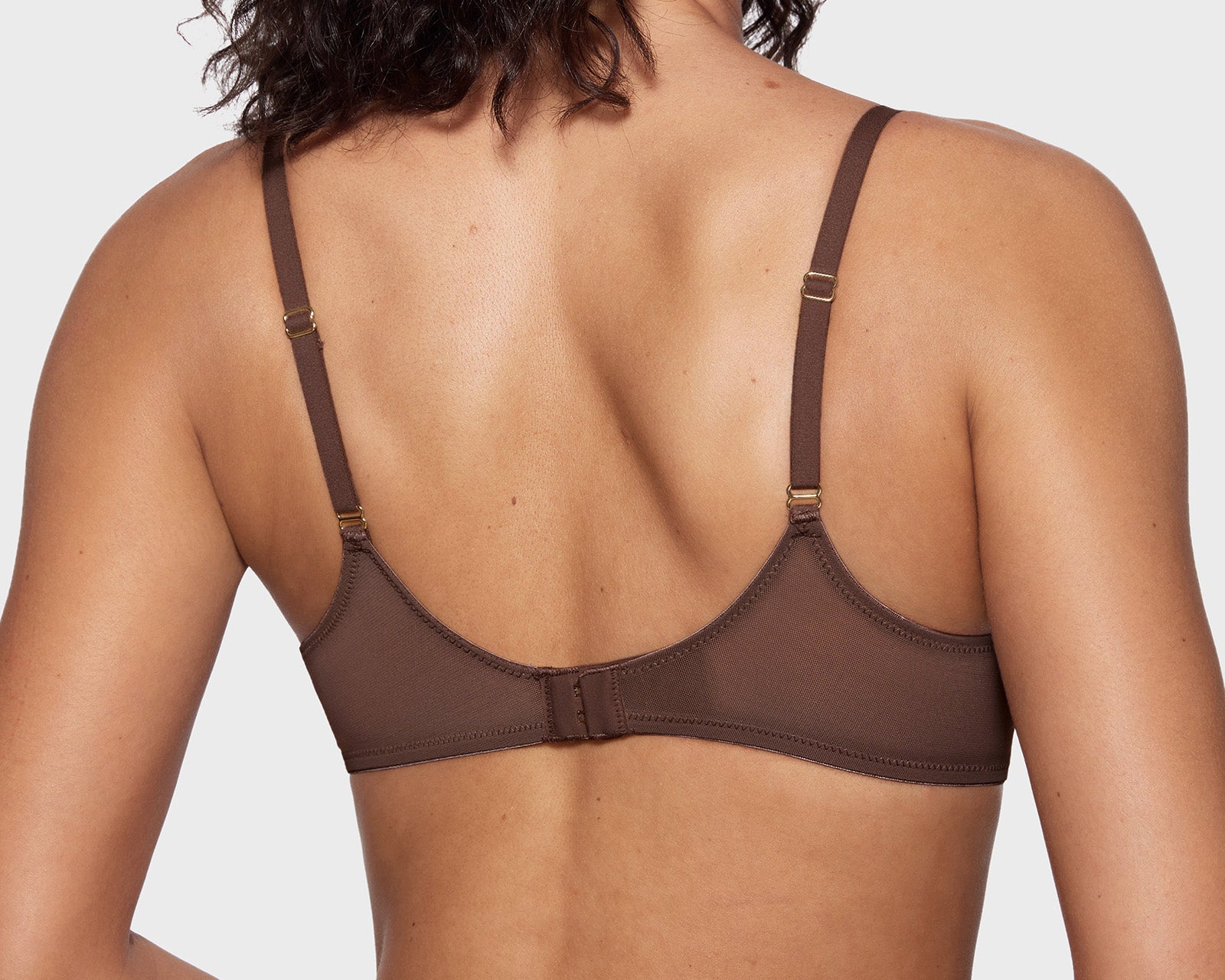 Women's Mesh Plunge Bra Hazelnut