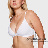 Women's Soft Triangle Bralette Snow White