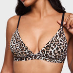 Women's Soft Triangle Bralette Desert Leopard