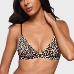 Women's Soft Triangle Bralette Desert Leopard