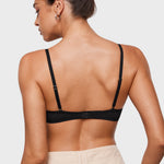 Women's Sheer Mesh Demi Bra Black