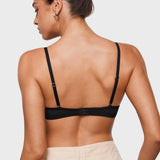 Women's Sheer Mesh Demi Bra Black