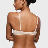 Women's Sheer Mesh Demi Bra Beige