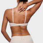 Women's Sheer Mesh Demi Bra Coconut White
