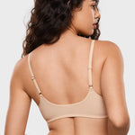 Women's Sheer Front Closure Bra Beige