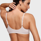 Women's Sheer Front Closure Bra Coconut White