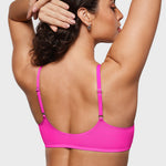 Women's Sheer Front Closure Bra Glitter Rose