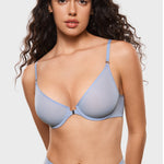 Women's Sheer Front Closure Bra Moonlight Blue