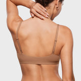 Women's Inbarely® Soft Deep V Triangle Bralette Gravel Beige