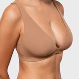 Women's Inbarely® Soft Deep V Triangle Bralette Gravel Beige