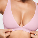 Women's Inbarely® Soft Deep V Triangle Bralette Sweet Pink