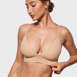 Women's Inbarely® Outwear Longline Triangle Bralette Warm Beige