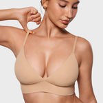 Women's Inbarely® Outwear Longline Triangle Bralette Warm Beige