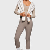 Women's Natrelax V-Neck Long Sleeve Tops Sand