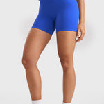 INGIA Womens High Waist No Front Seam Scrunch Butt Biker Shorts 5'' V-Back Scrunch Booty Gym Workouts Royal