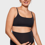 Women's Inbarely® Soft Three Layer Nursing Bralette - Scoop Neck Black @model_info:ES4