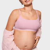 Women's Inbarely® Soft Three Layer Nursing Bralette - Scoop Neck Sweet Pink @model_info:ES2