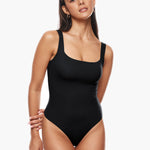 Women's Square Neck Bodysuit Black