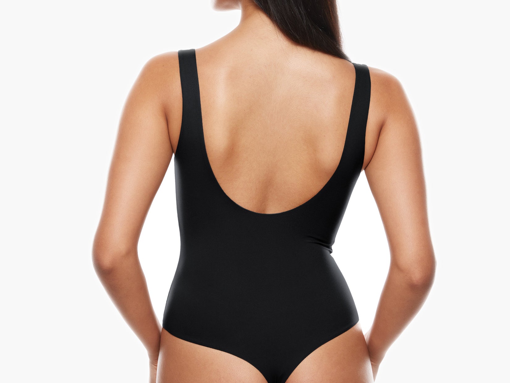 Women's Square Neck Bodysuit Black