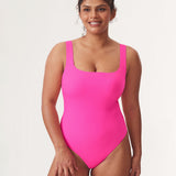 Women's Square Neck Bodysuit Glitter Rose