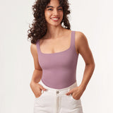 Women's Square Neck Bodysuit Orchid Rose