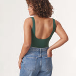 Women's Square Neck Bodysuit Midnight Emerald