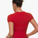 Women's Single Layer Basic Short Sleeve Top - Crew Neck Orchid Hush