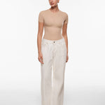 Women's Single Layer Basic Short Sleeve Top - Crew Neck Black