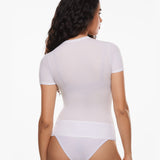 Women's Single Layer Basic Short Sleeve Top - Crew Neck Wheat Beige