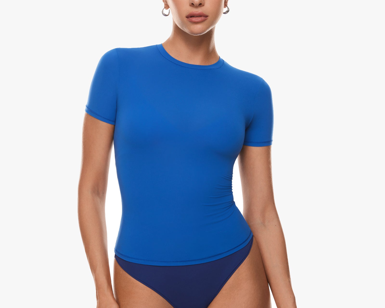 Women's Single Layer Basic Short Sleeve Top - Crew Neck Orchid Hush