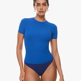 Women's Single Layer Basic Short Sleeve Top - Crew Neck Orchid Hush