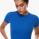 Women's Single Layer Basic Short Sleeve Top - Crew Neck Orchid Hush