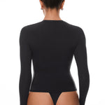 Women's Single-Layer Basic Long Sleeve Shirts Black