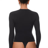 Women's Single-Layer Basic Long Sleeve Shirts Black